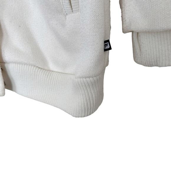 Fabletics White Snap Front Sweater Sz S - Picture 3 of 5